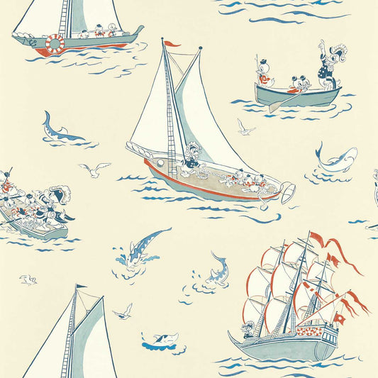 Donald Nautical Wallpaper - Sea Salt - DDIW217282 - Sanderson - Premier Wallcovering