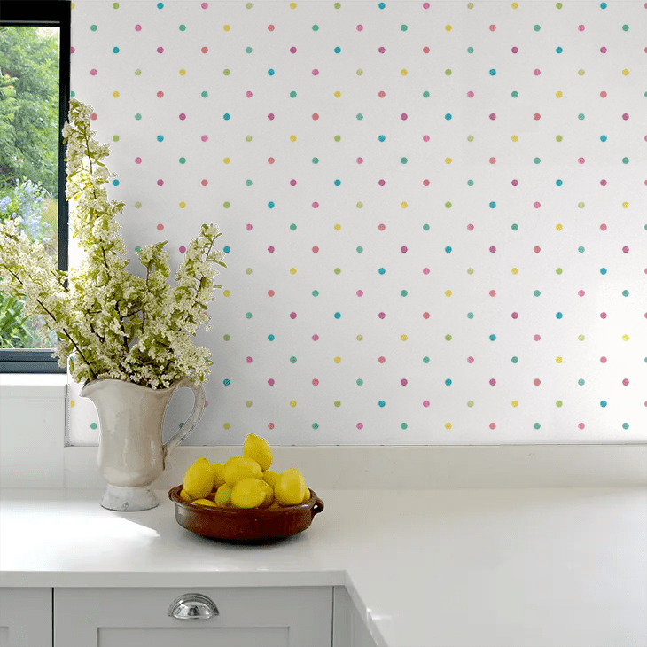Doodle Spot Wallpaper - Emerald & Cerise - Ohpopsi - WGU50156W - Premier Wallcovering