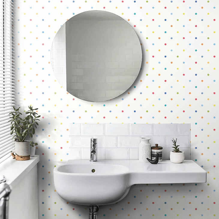 Doodle Spot Wallpaper - Royal Bright - Ohpopsi - WGU50157W - Premier Wallcovering