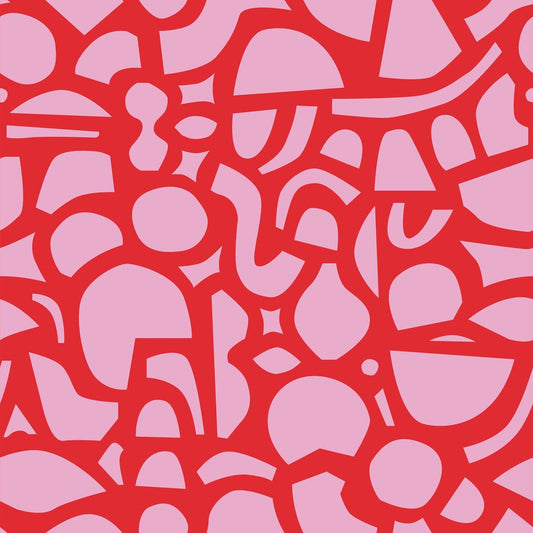 Doodle Wallpaper - Red & Pink - Lust Home - LH900280 - Premier Wallcovering