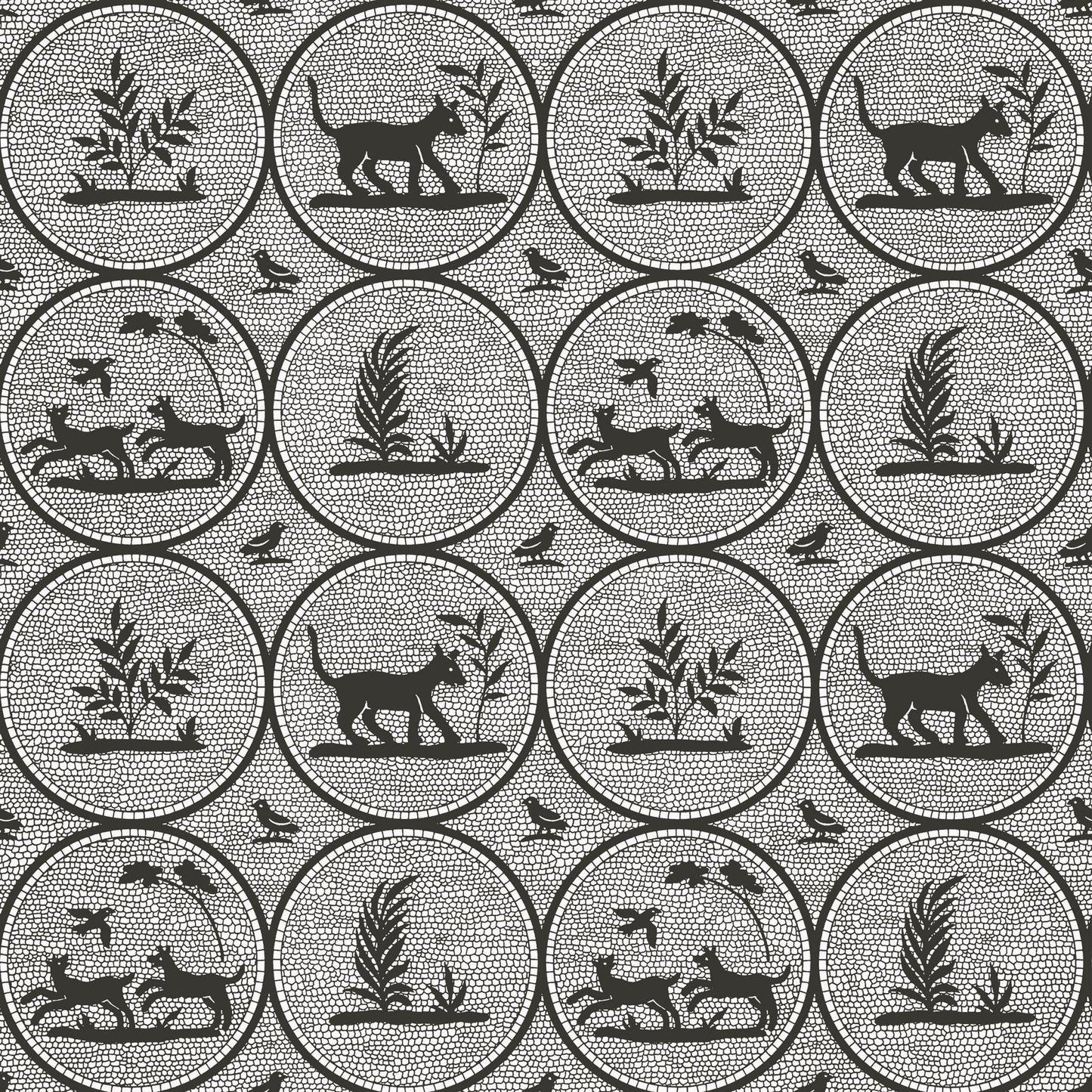 Dooley Wallpaper - Black - Thibaut - T14347 - Premier Wallcovering