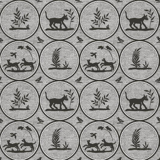 Dooley Wallpaper - Black - Thibaut - T14347 - Premier Wallcovering