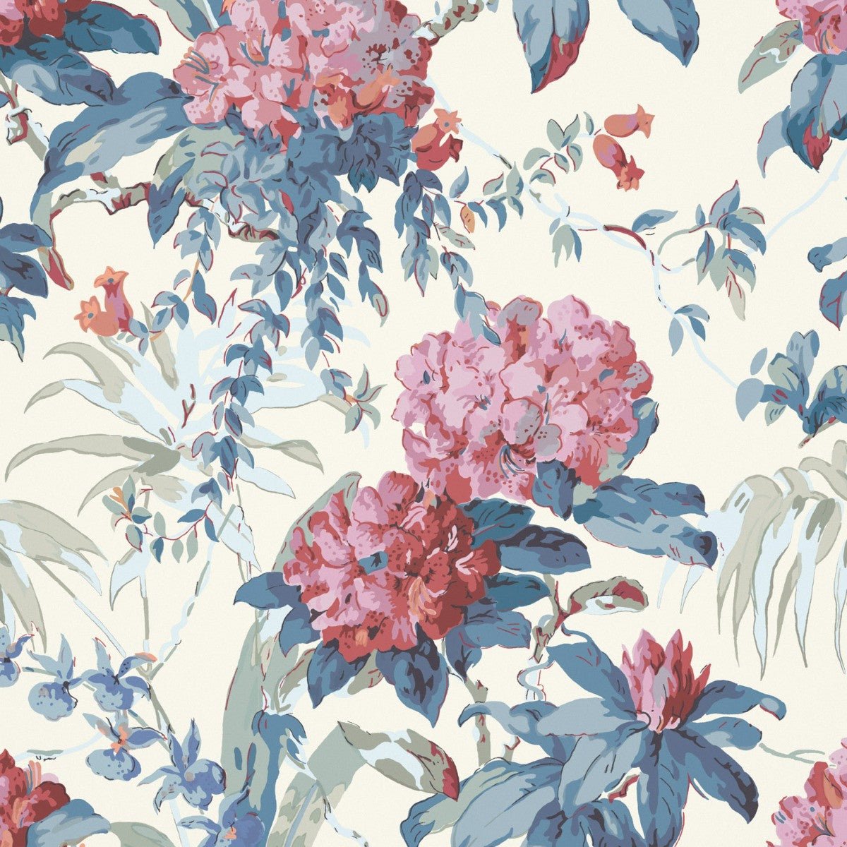 Dorchester Wallpaper - Pink - Warner House - Premier Wallcovering