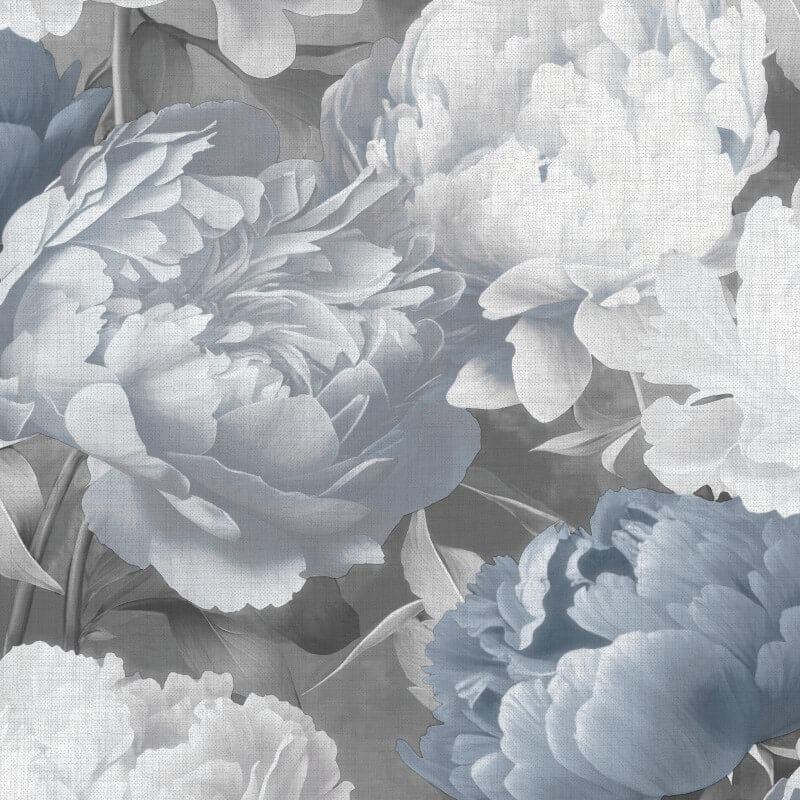 Doretta Floral Wallpaper - Grey/Blue - Muriva - 213302 - Premier Wallcovering