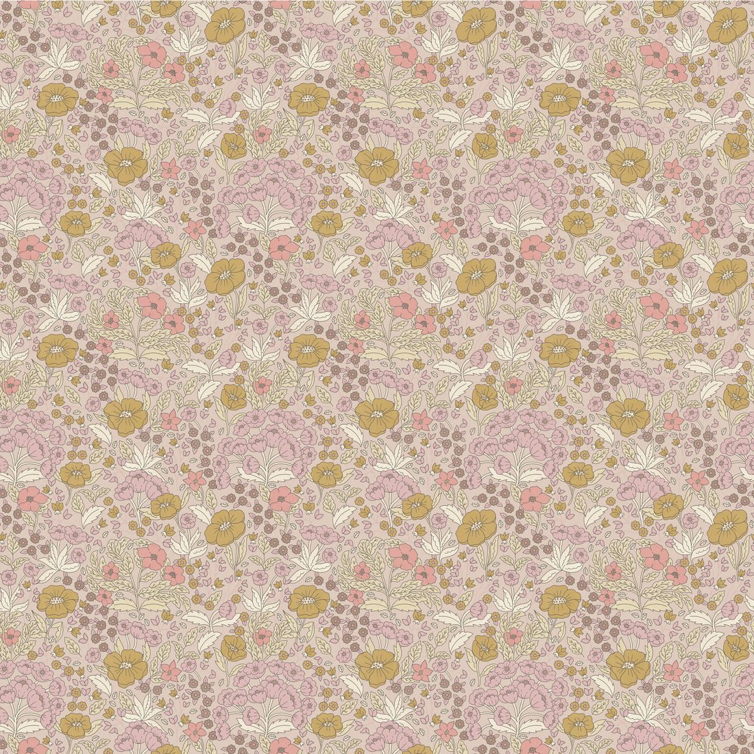 Doris Wallpaper - Pink - Summer Gray - Premier Wallcovering