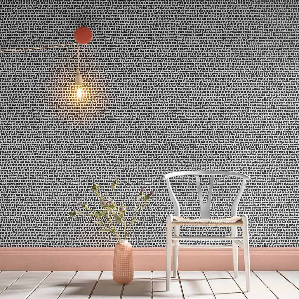 Dots Wallpaper - Black White - Graham & Brown - 104533 - Premier Wallcovering
