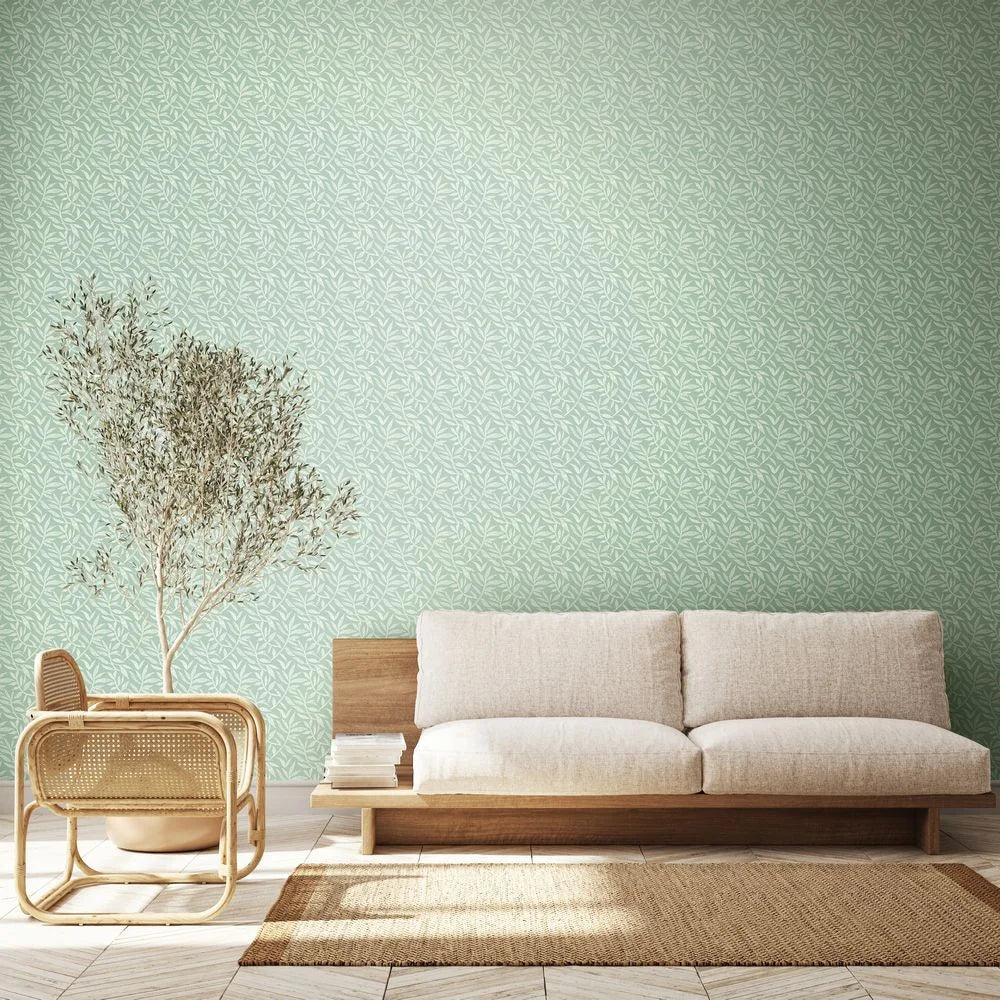 Dotty Leaf Wallpaper - Seafoam - Ohpopsi - RON50142W - Premier Wallcovering