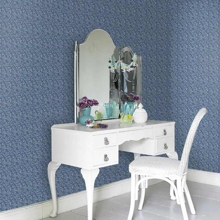 Dotty Leaf Wallpaper - Royal - Ohpopsi - RON50143W - Premier Wallcovering