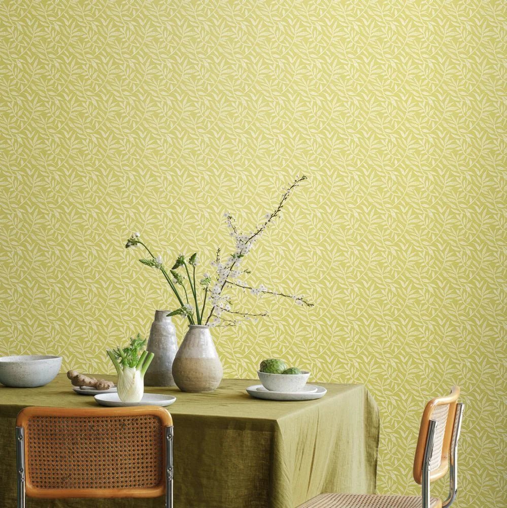 Dotty Leaf Wallpaper - Fern - Ohpopsi - RON50141W - Premier Wallcovering