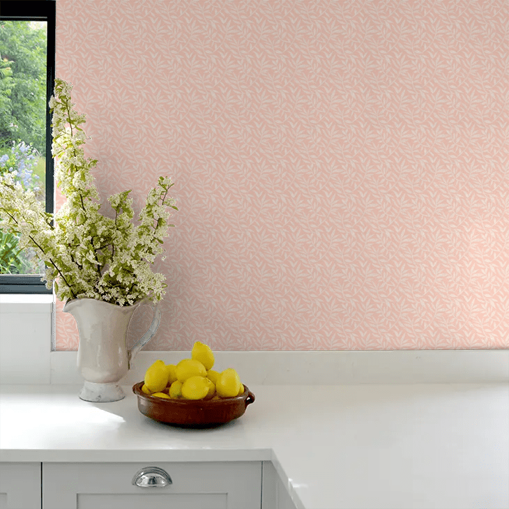 Dotty Leaf Wallpaper - Apricot - Ohpopsi - RON50136W - Premier Wallcovering
