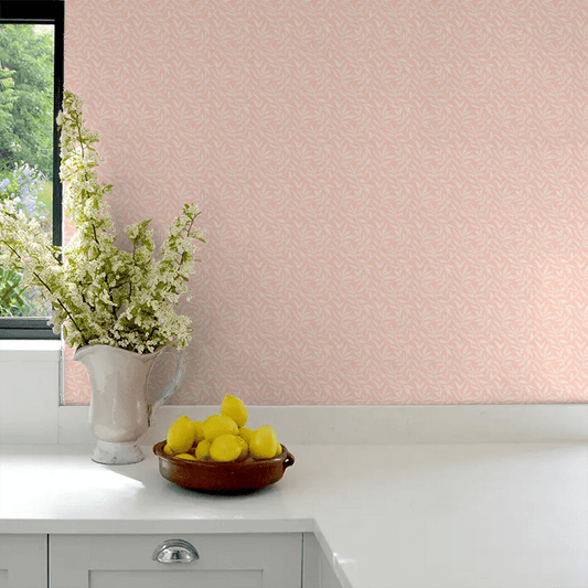 Dotty Leaf Wallpaper - Apricot - Ohpopsi - RON50136W - Premier Wallcovering