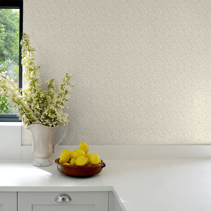 Dotty Leaf Wallpaper - Dark Linen - Ohpopsi - RON50139W - Premier Wallcovering