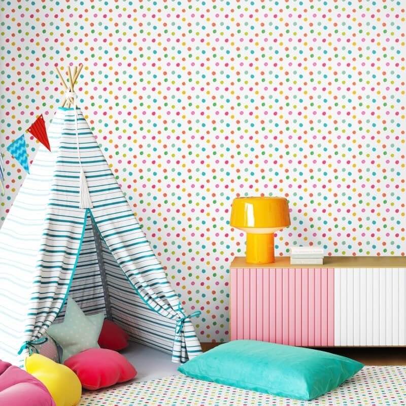 Dotty Wallpaper - Juicy Fruit - Hoopla Walls - HWA1317W - Premier Wallcovering