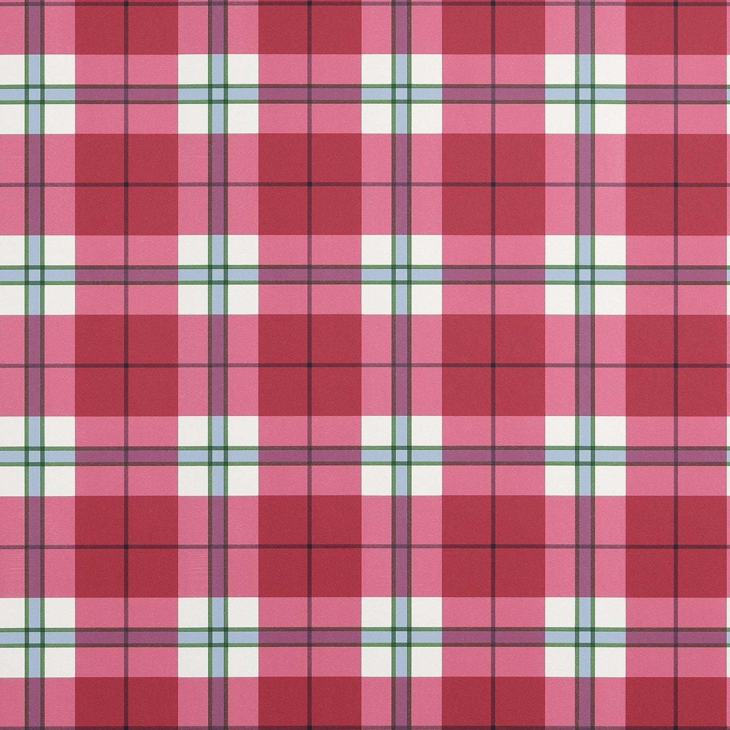 Douglas Plaid Wallpaper - Red - Thibaut - T44070 - Premier Wallcovering