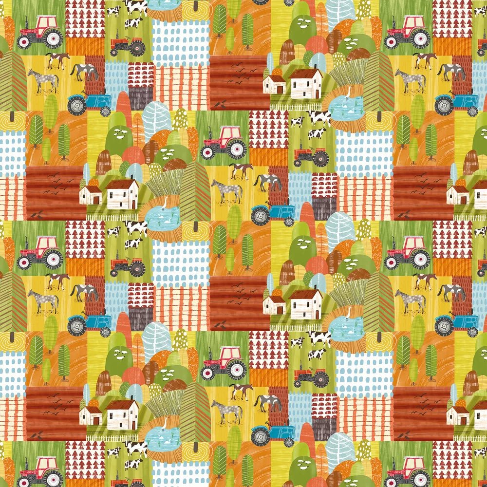 Down On The Farm Wallpaper - Orange Crush - Ohpopsi - WGU50119W - Premier Wallcovering