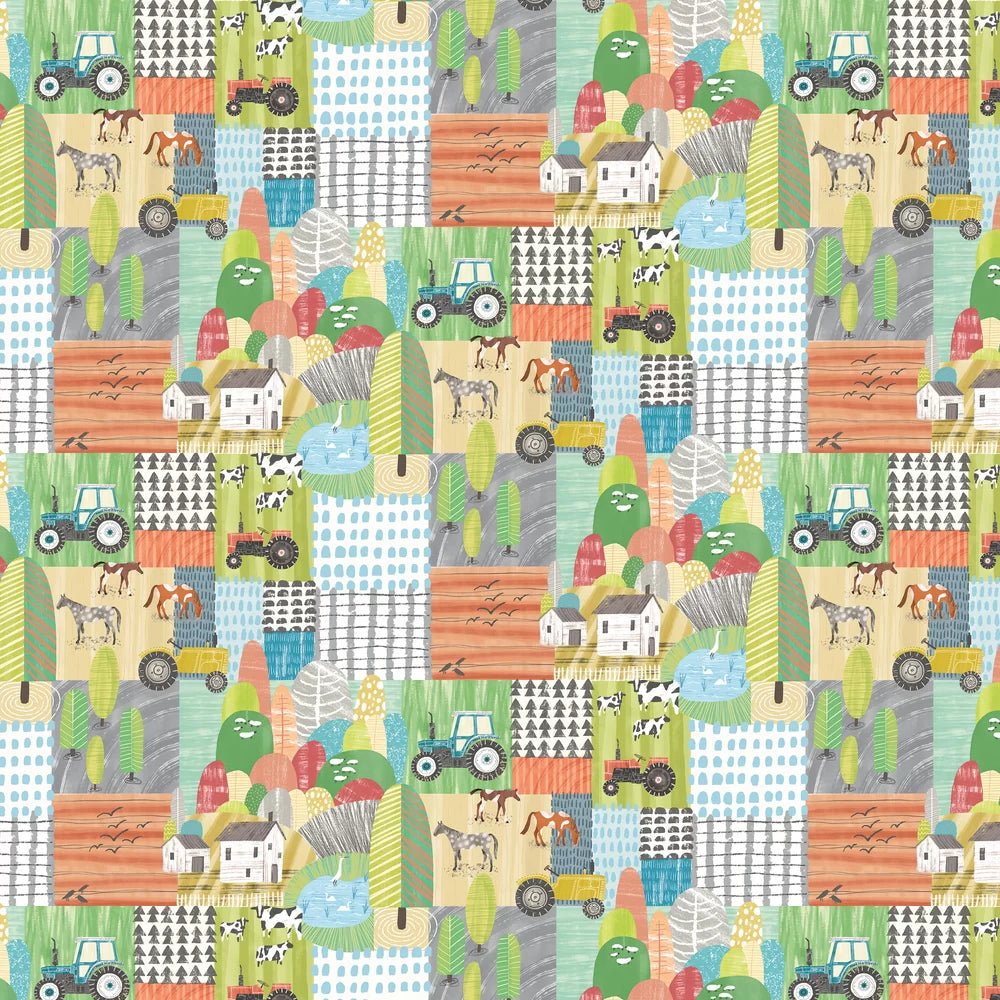 Down On The Farm Wallpaper - Sherbet Pastel - Ohpopsi - WGU50121W - Premier Wallcovering