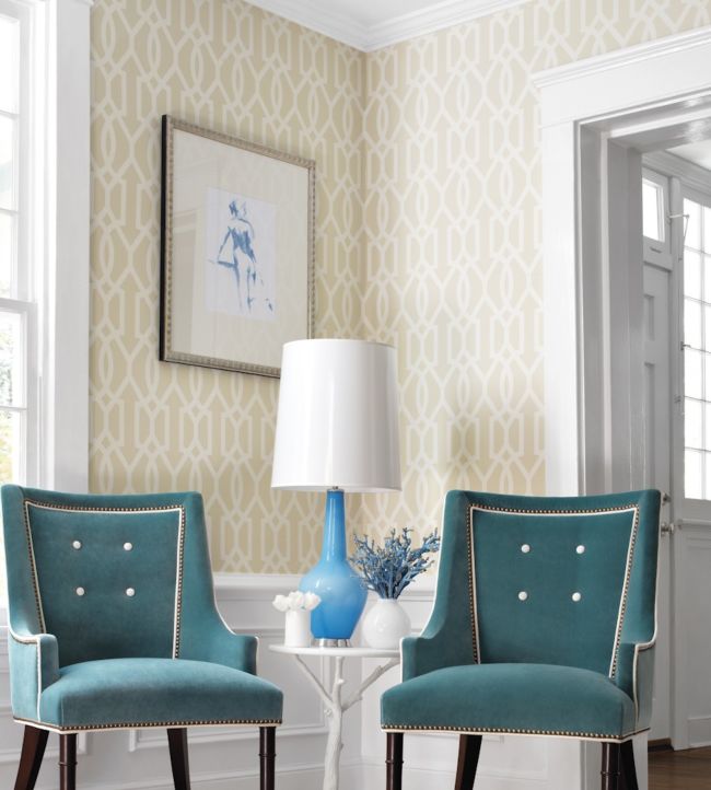 Downing Gate Wallpaper - Beige - Thibaut - T10043 - Premier Wallcovering