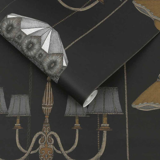 Drawing Room Wallpaper - Charcoal - Graham & Brown - 111716 - Premier Wallcovering
