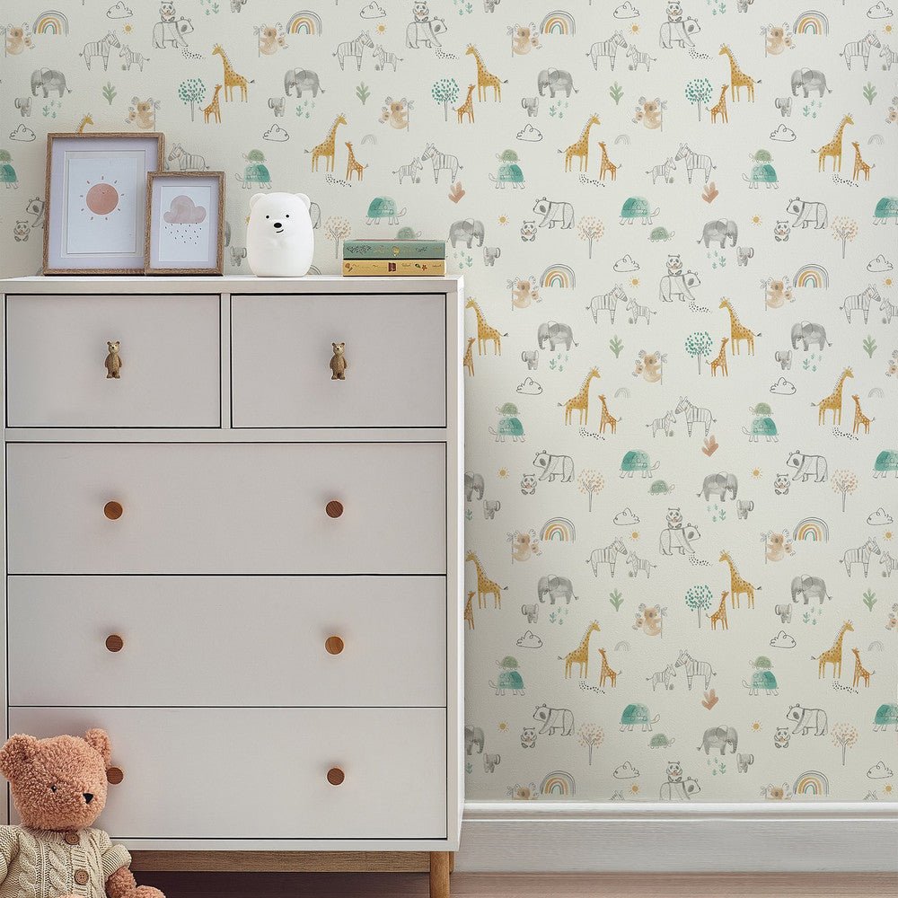 Dream Safari Wallpaper - Multi - Next - 128821 - Premier Wallcovering