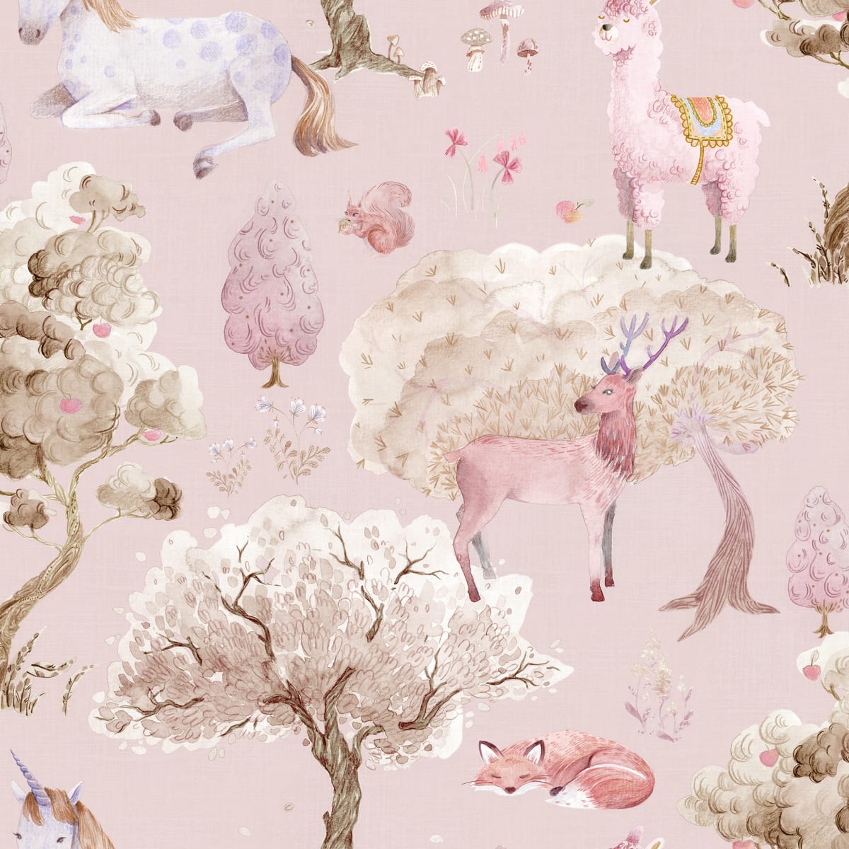 Dreamland Wallpaper - Bubblegum - Rebel Walls - R18052 - Premier Wallcovering