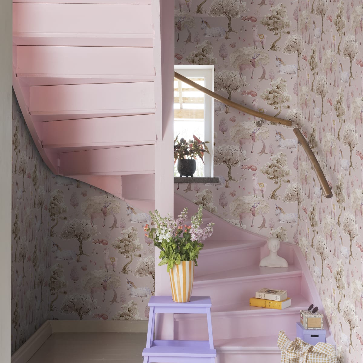 Dreamland Wallpaper - Bubblegum - Rebel Walls - R18052 - Premier Wallcovering