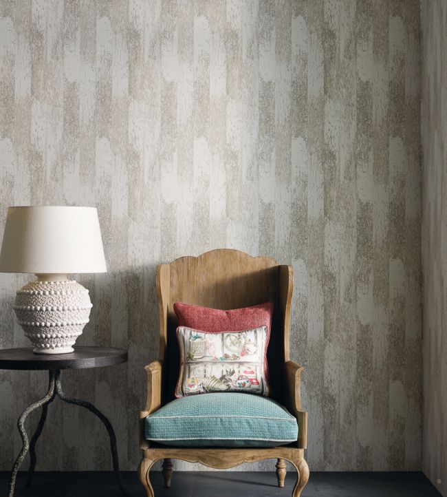 Driftwood Wallpaper - Teal / Metallic Copper - Osborne & Little - W7021-04 - Premier Wallcovering