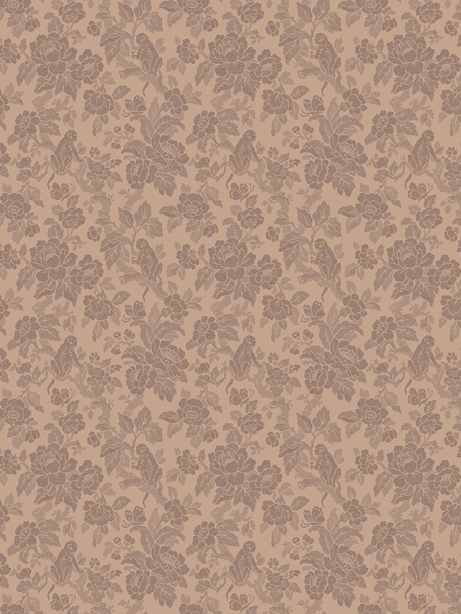 Drunken Monkey Wallpaper - Nut Blush City - Divine Savages - DVS178-DMKY-BLUSH-WR - Premier Wallcovering