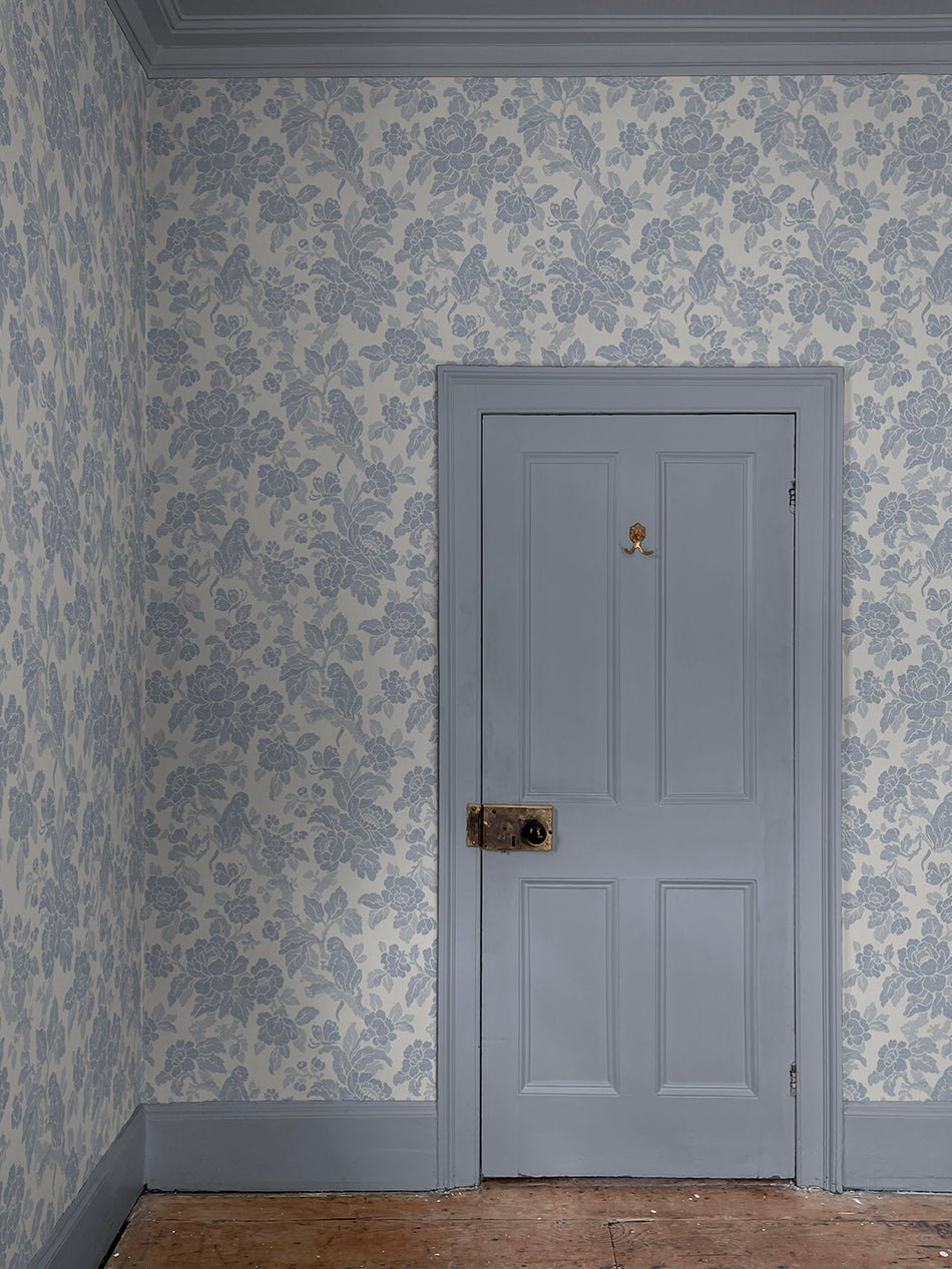 Drunken Monkey Wallpaper - China Blue - Divine Savages - DVS179-DMKY-CHINA-WR - Premier Wallcovering