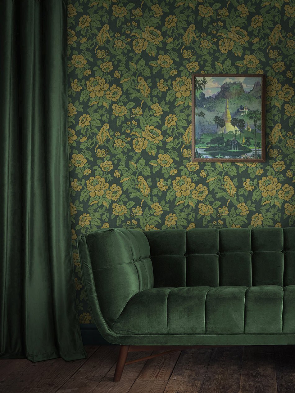 Drunken Monkey Wallpaper - Jungle - Divine Savages - DVS156-DMKY-JUNG-WR - Premier Wallcovering
