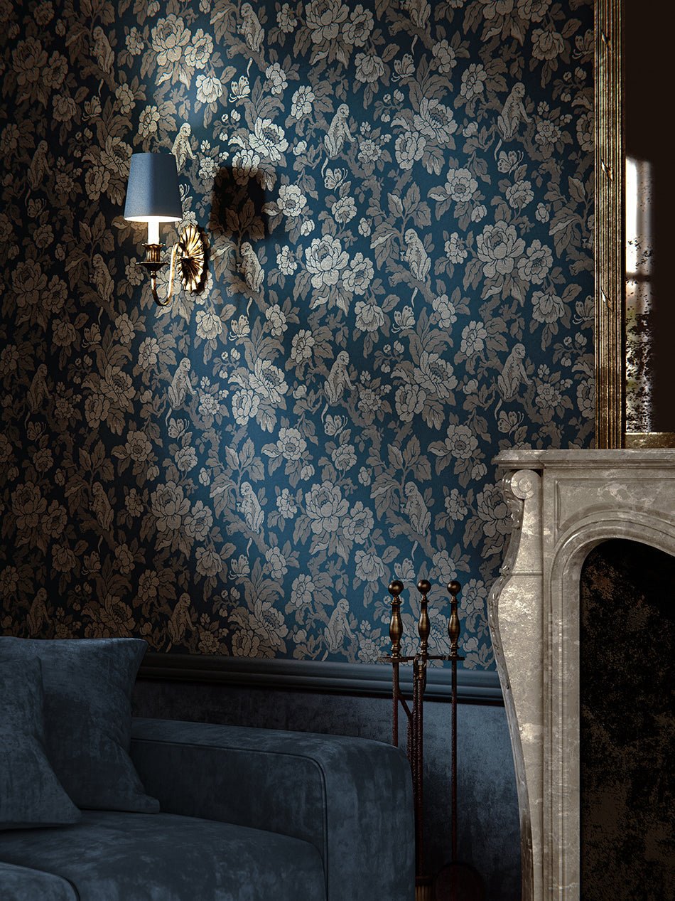 Drunken Monkey Wallpaper - Midnight Gold - Divine Savages - DVS155-DMKY-MDN-GLD-WR - Premier Wallcovering