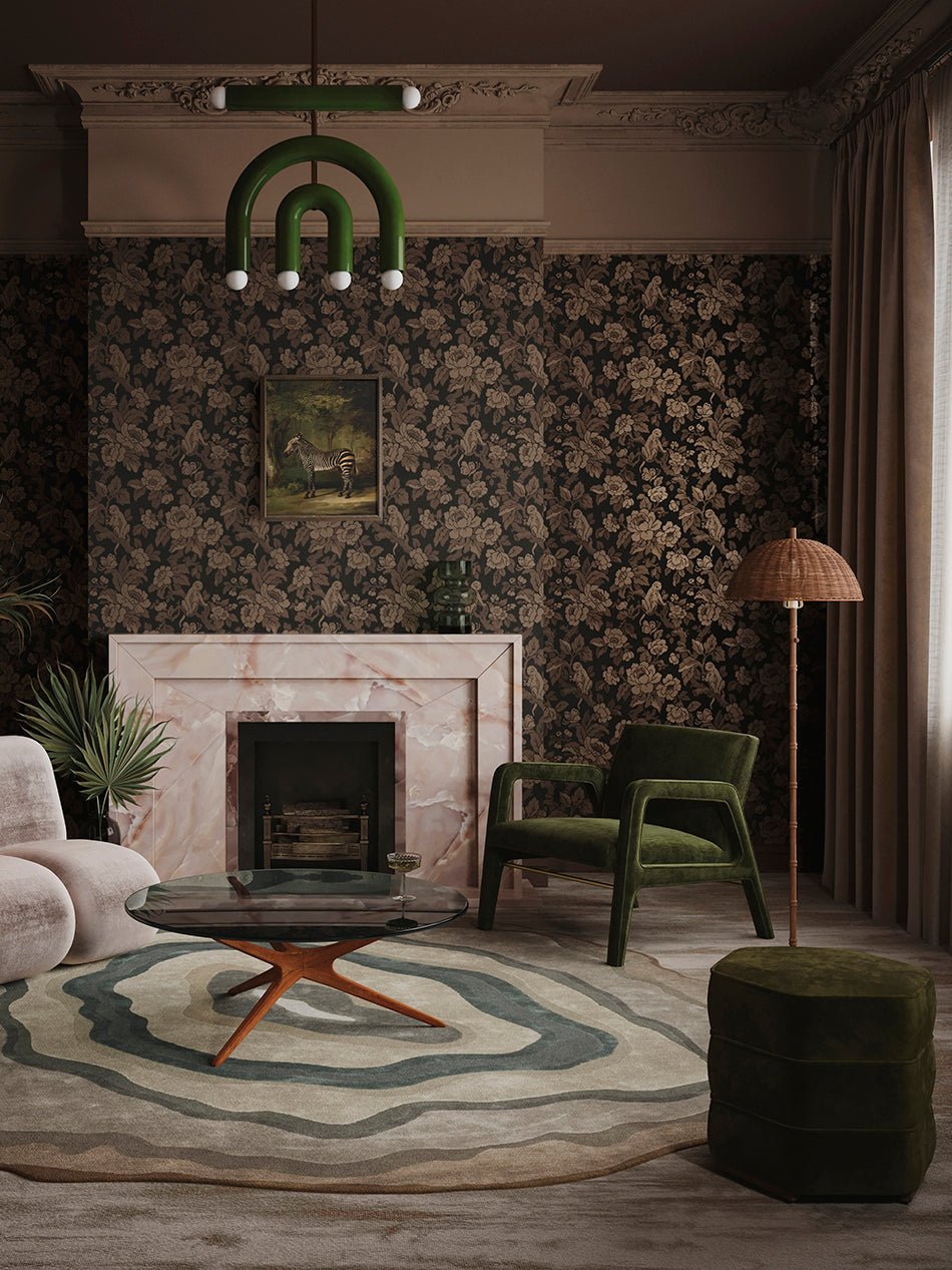 Drunken Monkey Wallpaper - Black Gold - Divine Savages - DVS153-DMKY-BLK-GLD-WR - Premier Wallcovering