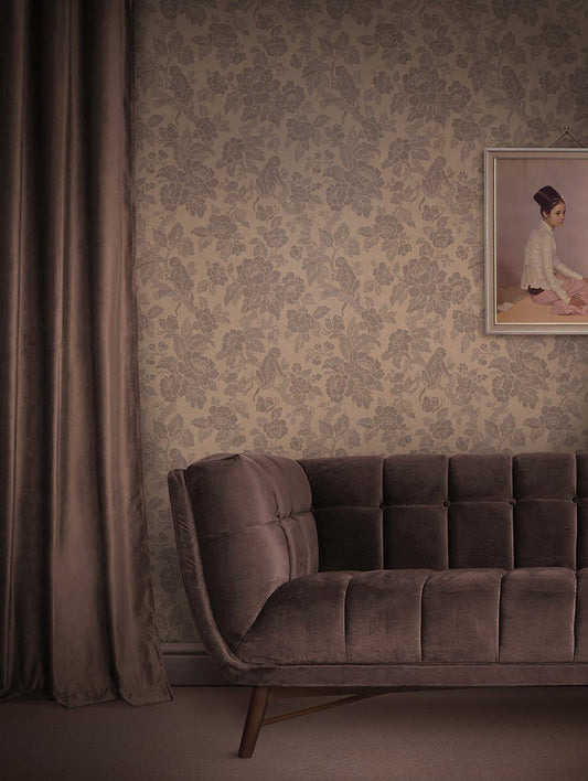 Drunken Monkey Wallpaper - Nut Blush City - Divine Savages - DVS178-DMKY-BLUSH-WR - Premier Wallcovering