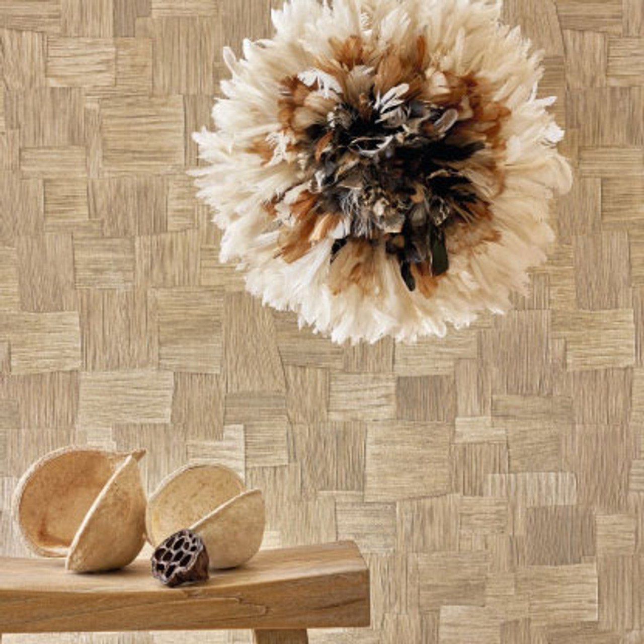 Dura Babylone Wallpaper - Beige Raphia - Casadeco - 89741762 - Premier Wallcovering