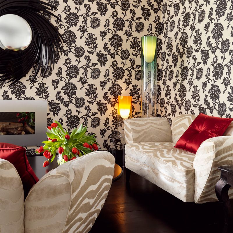 Dusa Wallpaper - Grey - Osborne & Little - W5455-02 - Premier Wallcovering