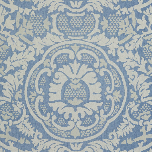 Earl Damask Wallpaper - Blue - Thibaut - T10837 - Premier Wallcovering