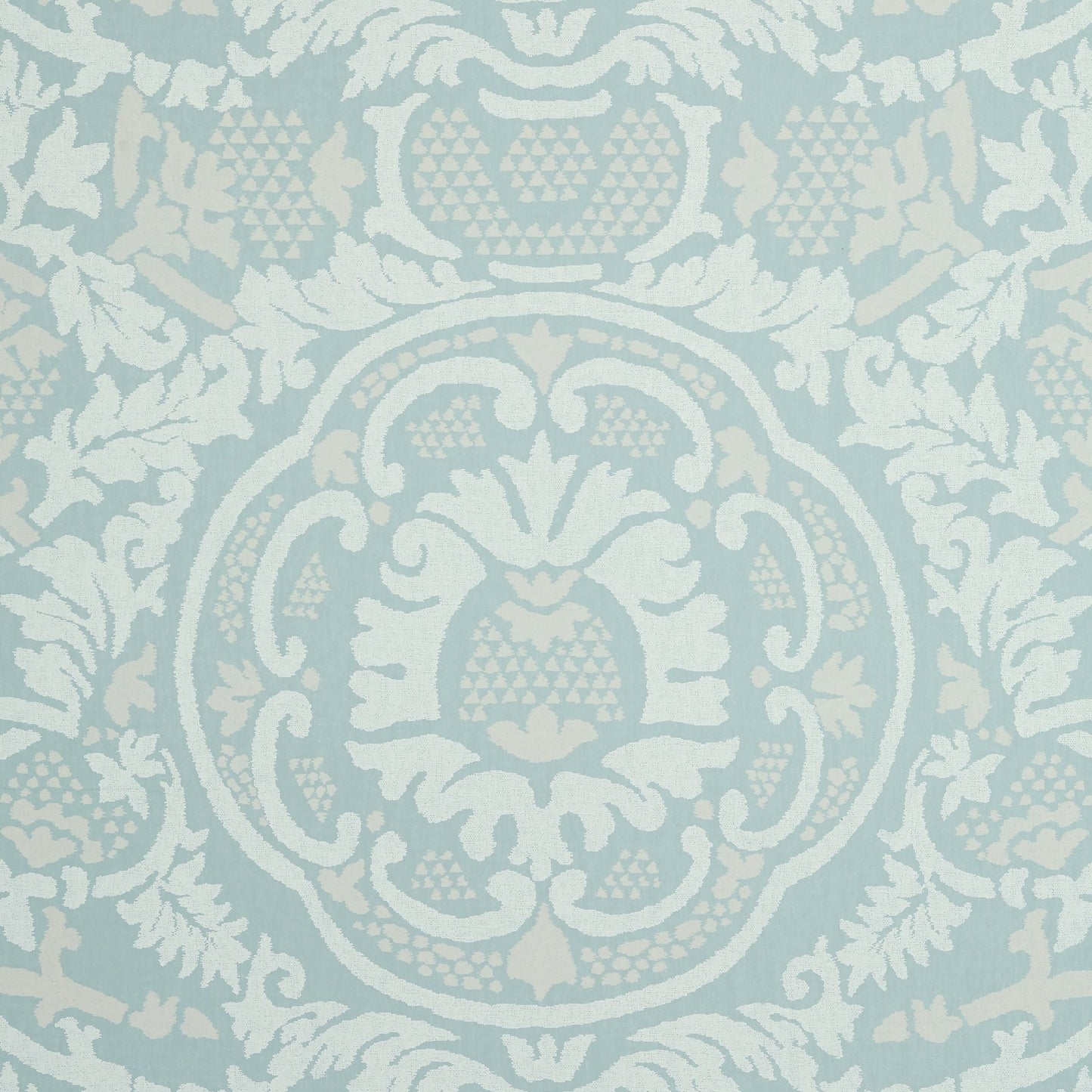 Earl Damask Wallpaper - Robin's Egg - Thibaut - T10839 - Premier Wallcovering