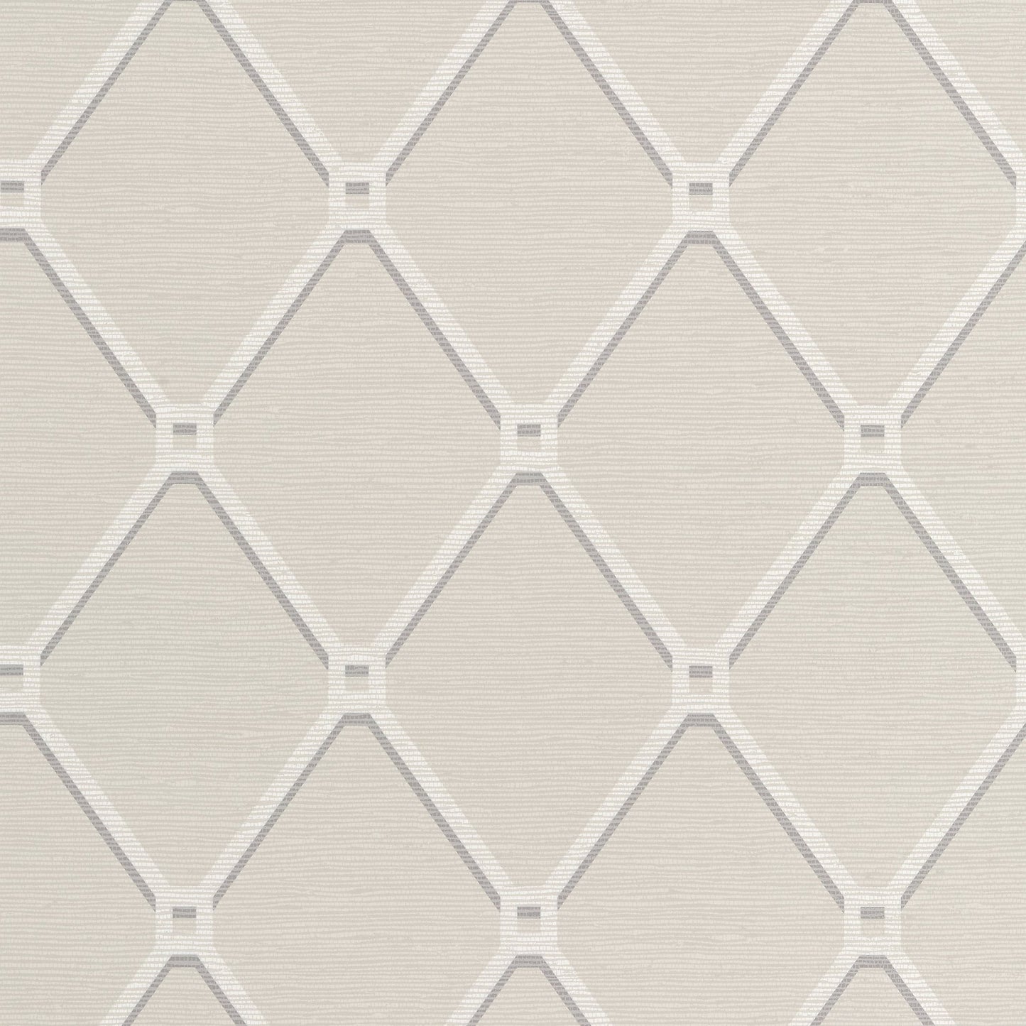 Easom Trellis Wallpaper - Grey - Thibaut - T4054 - Premier Wallcovering