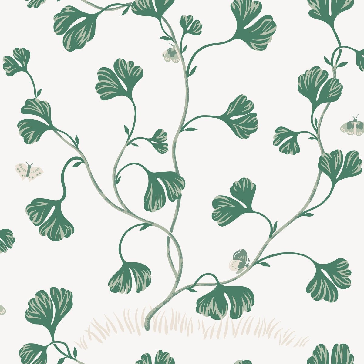 Ebba Wallpaper - Green - Sandberg - S10617 - Premier Wallcovering