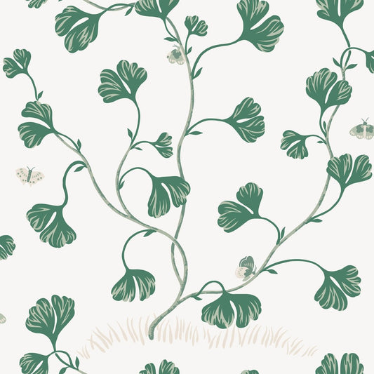 Ebba Wallpaper - Green - Sandberg - S10617 - Premier Wallcovering