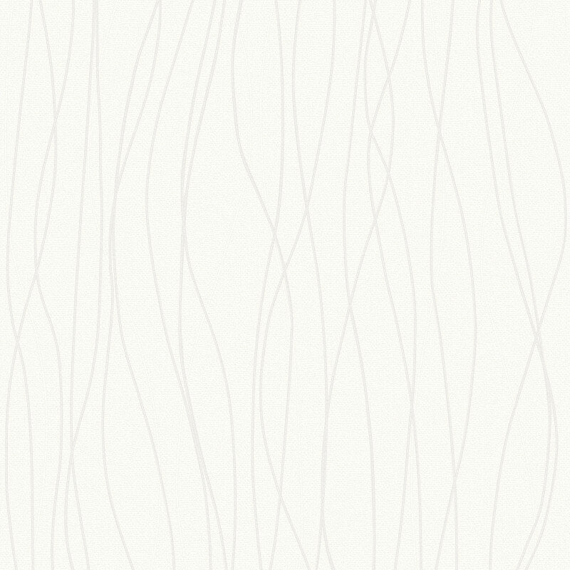 Eben Lines Metallic Wallpaper - White/Silver - Muriva - 328859 - Premier Wallcovering