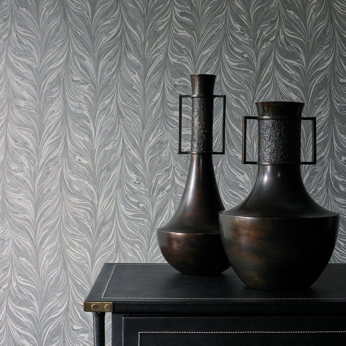 Ebru II Wallpaper - Snow - ZDAR312865 - Zoffany - Premier Wallcovering