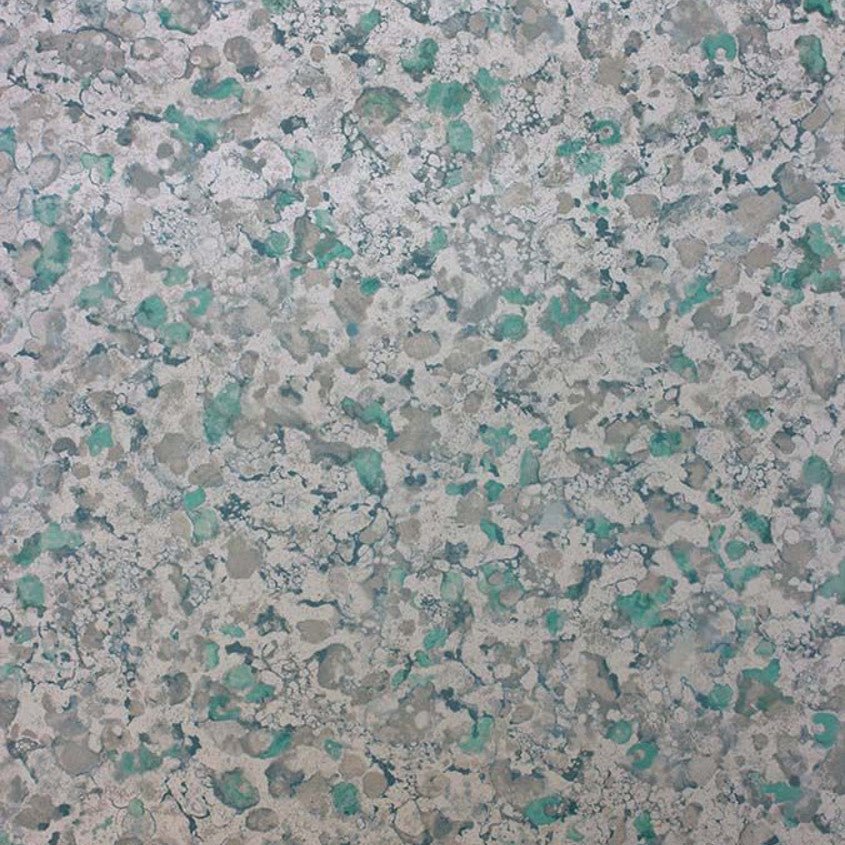 Ebru Wallpaper - Metallic Gilver & Jade - Osborne & Little - W6751-03 - Premier Wallcovering