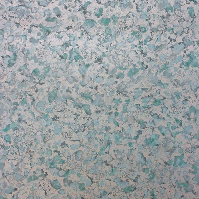 Ebru Wallpaper - Metallic Gilver & Aqua - Osborne & Little - W6751-02 - Premier Wallcovering