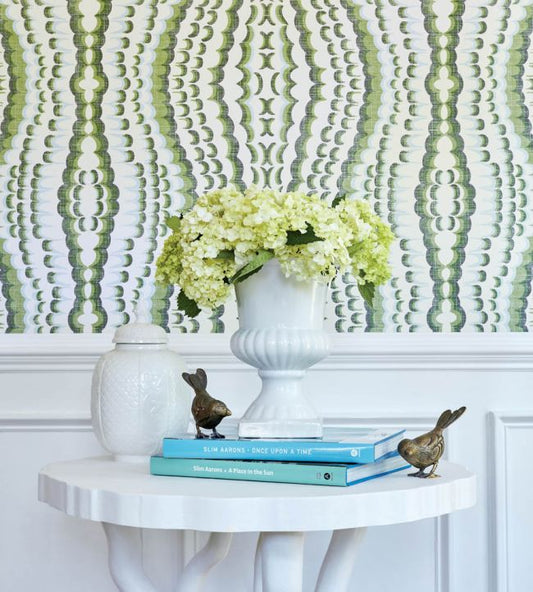Ebru Wallpaper - Aqua - Thibaut - T2983 - Premier Wallcovering