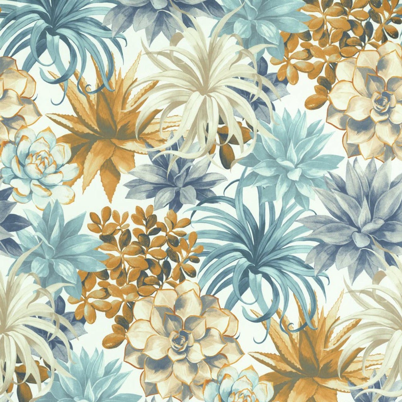 Echeveria Botanica Wallpaper - Beige Lin - Casadeco - 85911389 - Premier Wallcovering