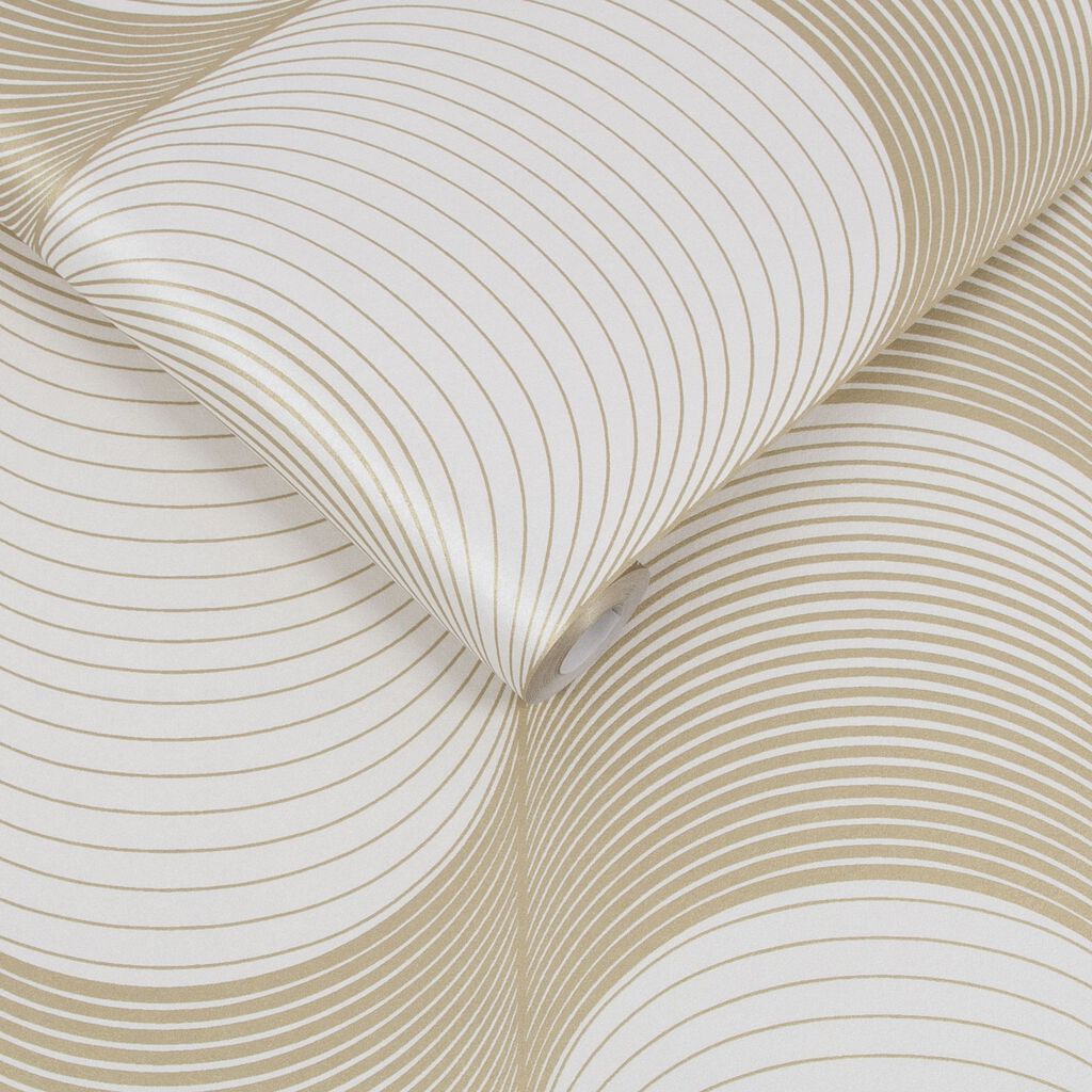 Eclipse Wallpaper - Pearl & Gold - Graham & Brown - 115075 - Premier Wallcovering