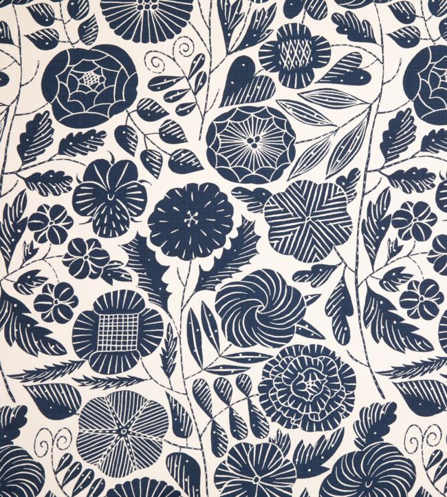 Eden Fabric - Dark Indigo - Christopher Farr Cloth - CF121 - 03 - Premier Wallcovering