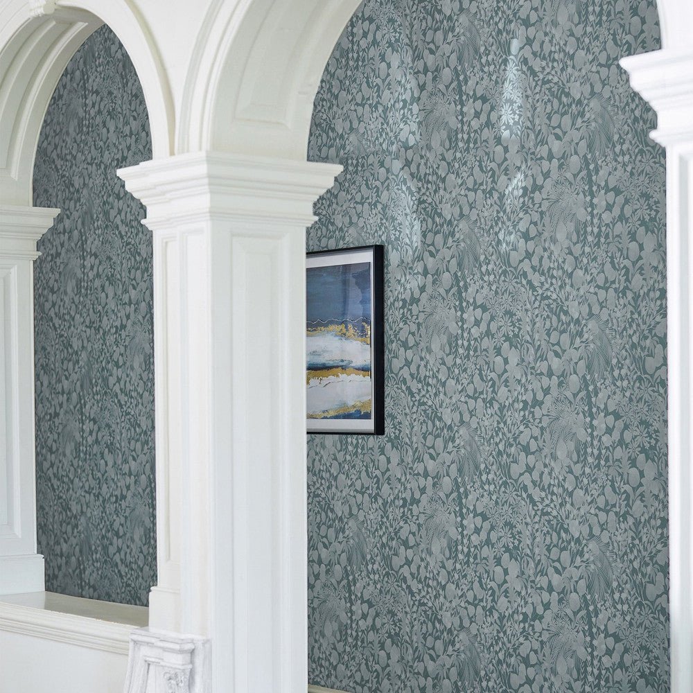 Eden Tonal Wallpaper - Blue - Next - 122878 - Premier Wallcovering