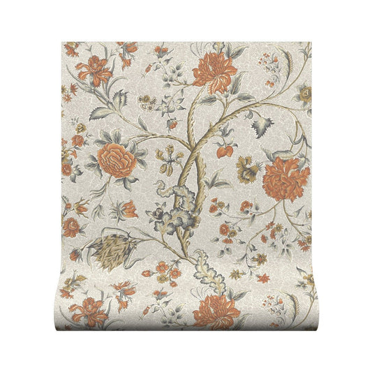 Eden Wallpaper - Burnt Orange - Warner House - Premier Wallcovering