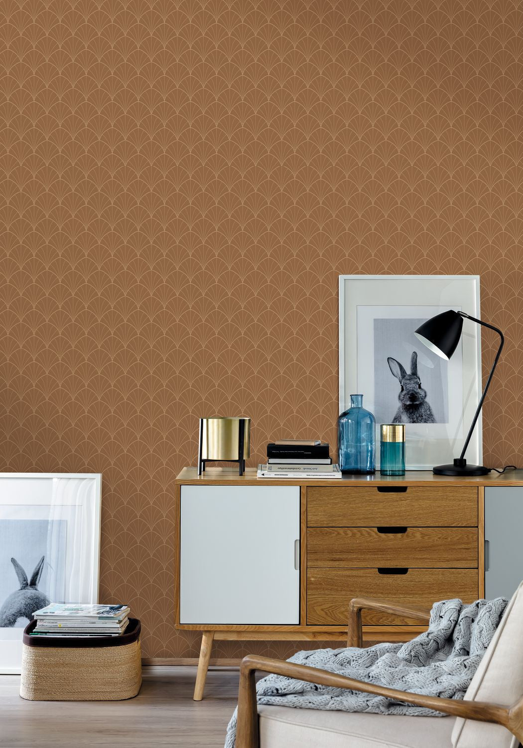 Edgar Wallpaper - Caramel - Caselio - 103822223 - Premier Wallcovering